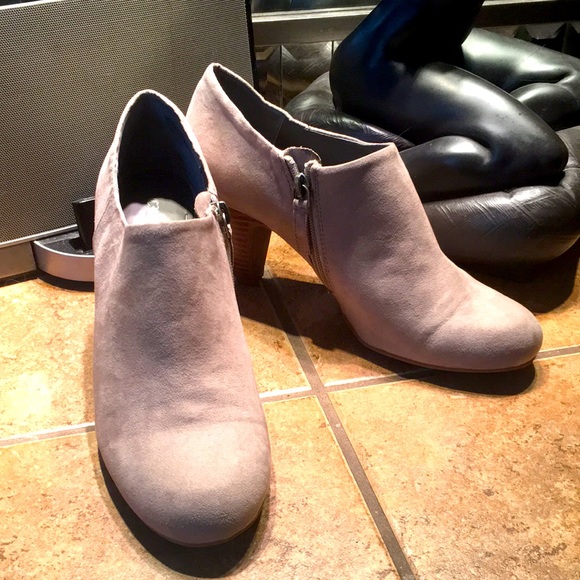 Taupe Faux Suede Booties